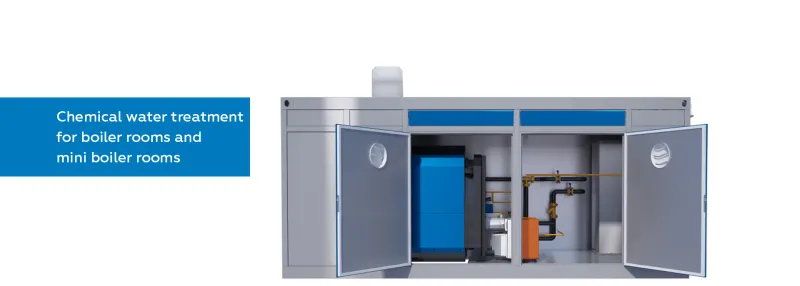 Water treatment for boiler rooms